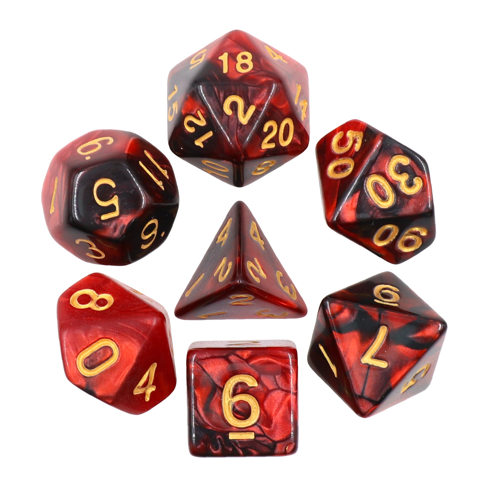 Cherry Cola Sorbet 7pc Dice Set